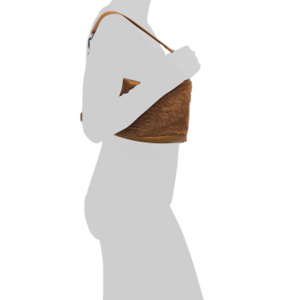 8 Other Reasons Brown Faux Shearling Shoulder Bag - Picture 2 of 6